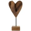 Mauro Ferretti socha srdce teak 15x10x35 cm hnědá