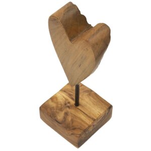Mauro Ferretti socha srdce teak 10x10x25 cm hnědá