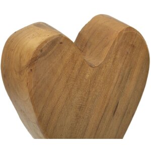 Mauro Ferretti socha srdce teak 10x10x25 cm hnědá