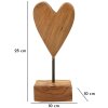 Mauro Ferretti socha srdce teak 10x10x25 cm hnědá
