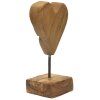 Mauro Ferretti socha srdce teak 10x10x25 cm hnědá
