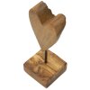 Mauro Ferretti socha srdce teak 10x10x25 cm hnědá