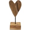 Mauro Ferretti socha srdce teak 10x10x25 cm hnědá