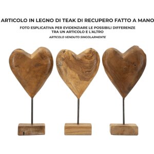 Mauro Ferretti socha Dobu teakové dřevo 20x12x37 cm hnědá