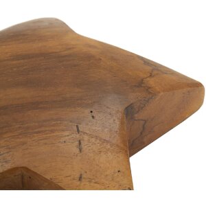 Mauro Ferretti dekorativní hvězda teak Ø19x5 cm hnědá