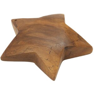 Mauro Ferretti dekorativní hvězda teak Ø19x5 cm hnědá