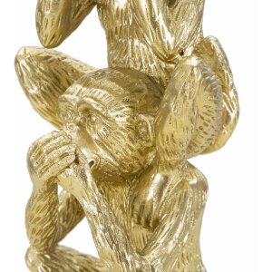 Mauro Ferretti dekorativní figurka opice věž Ø10,5x30 cm lesklá zlatá