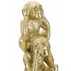 Mauro Ferretti dekorativní figurka opice věž Ø10,5x30 cm lesklá zlatá