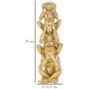 Mauro Ferretti dekorativní figurka opice věž Ø10,5x30 cm lesklá zlatá