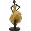 Mauro Ferretti figurka tanečnice 16,5x15x36 cm černá zlatá lesklá
