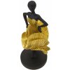 Mauro Ferretti figurka tanečnice 16,5x15x36 cm černá zlatá lesklá