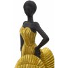 Mauro Ferretti figurka tanečnice 16,5x15x36 cm černá zlatá lesklá