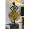 Mauro Ferretti figurka tanečnice 16,5x15x36 cm černá zlatá lesklá