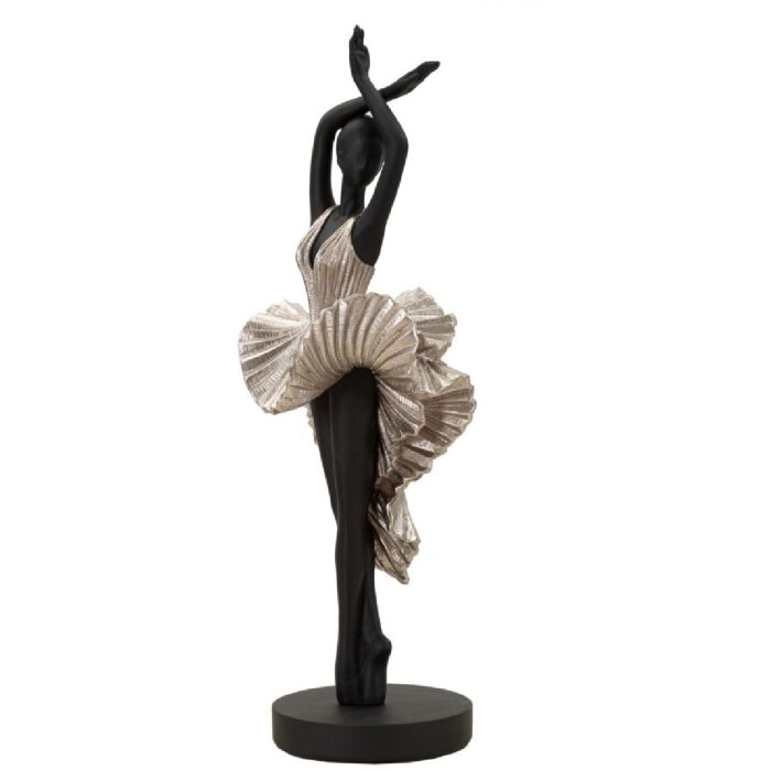 Mauro Ferretti figurka tanečnice 17x14x43 cm černá stříbrná