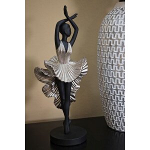 Mauro Ferretti figurka tanečnice 17x14x43 cm černá stříbrná