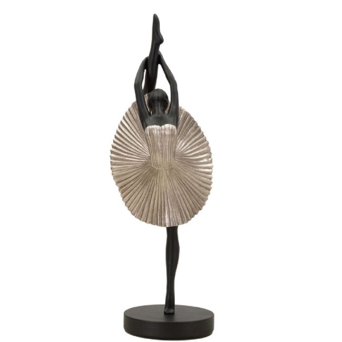 Mauro Ferretti figurka tanečnice 14x14x42,5 cm černá stříbrná