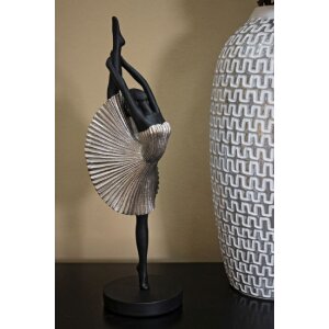 Mauro Ferretti figurka tanečnice 14x14x42,5 cm černá stříbrná