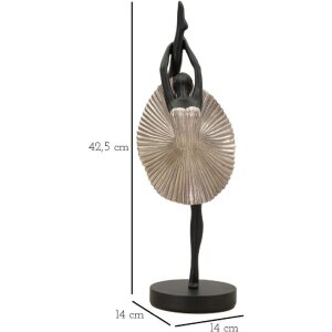 Mauro Ferretti figurka tanečnice 14x14x42,5 cm černá stříbrná
