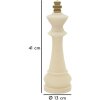 Mauro Ferretti dekorativní figurka šachový král Quarzy Ø13x41 cm bílé zlato