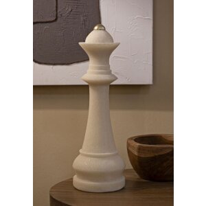 Mauro Ferretti dekorativní figurka šachová královna Quarzy Ø12x36 cm bílé zlato