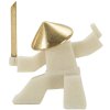 Dekorativní figurka Mauro Ferretti Samuraj Oda Quarzy 17x7,5x18,5 cm bílé zlato