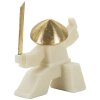 Dekorativní figurka Mauro Ferretti Samuraj Oda Quarzy 17x7,5x18,5 cm bílé zlato