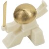 Dekorativní figurka Mauro Ferretti Samuraj Oda Quarzy 17x7,5x18,5 cm bílé zlato