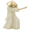 Dekorativní figurka Mauro Ferretti Samurai Toku Quarzy 34x12x30 cm bílé zlato