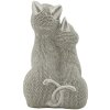 Mauro Ferretti dekorativní figurka páru koček Sparky 13x10x21 cm stříbrná