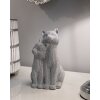 Mauro Ferretti dekorativní figurka páru koček Sparky 13x10x21 cm stříbrná