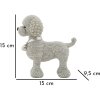 Mauro Ferretti dekorativní figurka pes pudl Sparky 15x9,5x15 cm stříbrná