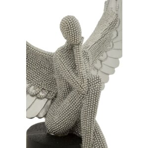 Mauro Ferretti dekorativní figurka anděl Sparky 24x8x34 cm stříbrná černá