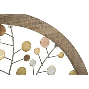 Mauro Ferretti nástěnný panel strom života Ø61x1,8 cm zlatý přírodní