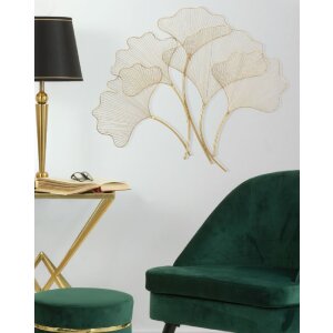 Mauro Ferretti nástěnný panel Glam leaf 79x5x68 cm zlatý