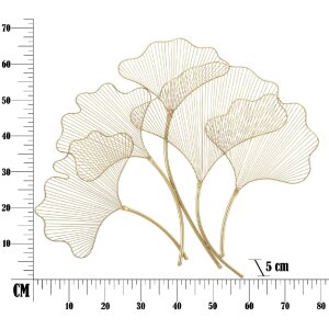 Mauro Ferretti nástěnný panel Glam leaf 79x5x68 cm zlatý
