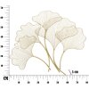 Mauro Ferretti nástěnný panel Glam leaf 79x5x68 cm zlatý
