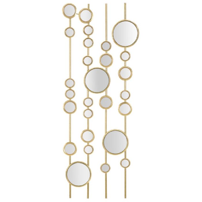 Mauro Ferretti nástěnný panel Malá zrcadla 35,5x1,5x90 cm zlatá barva