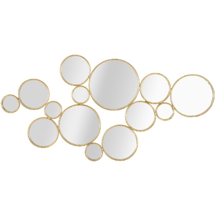 Mauro Ferretti nástěnný panel se zrcadly 100x2,3x51,5 cm zlaté barvy