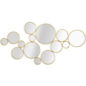 Mauro Ferretti nástěnný panel se zrcadly 100x2,3x51,5 cm zlaté barvy