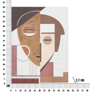 Mauro Ferretti nástěnná malba Etnická tvář 60x2,7x80 cm vícebarevná