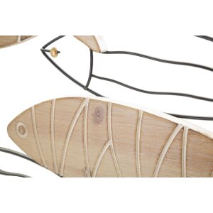 Mauro Ferretti nástěnný panel ryby 60x2x30 cm černá přírodní barva