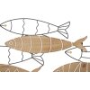 Mauro Ferretti nástěnný panel ryby 60x2x30 cm černá přírodní barva