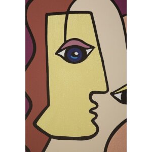 Mauro Ferretti nástěnná malba Face 60x3x90...