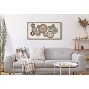 Mauro Ferretti nástěnná malba Marcy 70x2,8x35 cm krémově hnědá