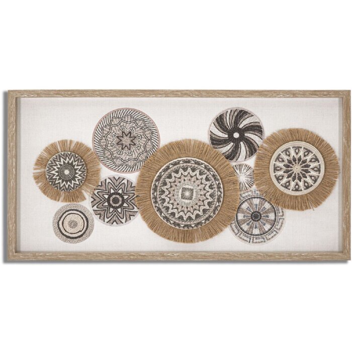 Mauro Ferretti nástěnná malba Marcy 70x2,8x35 cm krémově hnědá