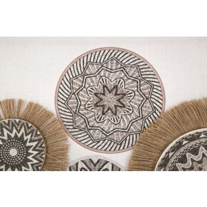 Mauro Ferretti nástěnná malba Marcy 70x2,8x35 cm krémově hnědá