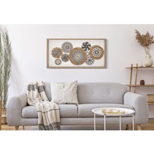 Mauro Ferretti nástěnná malba Marcy 70x2,8x35 cm krémově hnědá