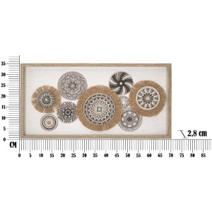 Mauro Ferretti nástěnná malba Marcy 70x2,8x35 cm krémově hnědá