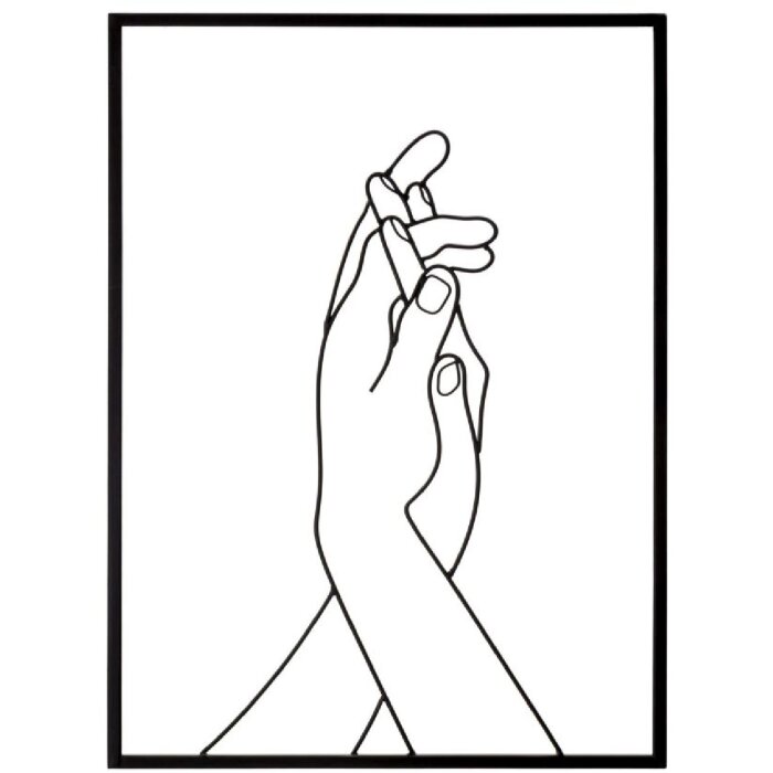 Mauro Ferretti nástěnný panel Simply Hands 40x1x55 cm černý