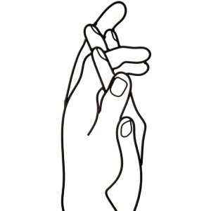 Mauro Ferretti nástěnný panel Simply Hands 40x1x55 cm černý